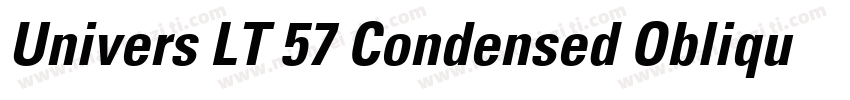 Univers LT 57 Condensed Oblique字体转换